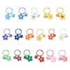 Keychains 17Pcs Soft Rubber Pendant Flowers With Iron Findings For Jewelry Making Earphone Pet Necklace Decoration