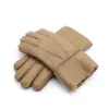 Classic men new 100% leather gloves high quality wool gloves in multiple colors 253k