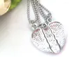 Pendentif Colliers 3pcs / lot Alliage Big Sis Maman Petit Coeur d'émail Collier pour enfants pour enfants Bijoux Cadeaux d'anniversaire