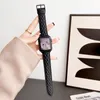 Designer PU Leather Watch Band Smart Straps For Apple Watch Band Ultra 38mm 42mm 44mm 45mm IWatch Band Series 8 9 4 5 6 7 Men Women Watchband