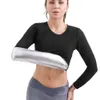 Corpo shaper sauna ternos suor emagrecimento camisa wiast trainer controle de barriga shapewear feminino treino regata quente colete térmico