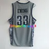 Allen Iverson Patrick Ewing Georgetown Hoyas College Basketball Jerseys Blue Grey Size S-xxl