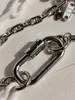 Keramische emaille metalen letter CHAINS BELETTERING ketting