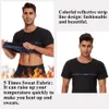 T-shirt de Sauna à manches courtes pour hommes, haut de sueur pour l'entraînement quotidien de perte de poids, transpiration rapide, modelant le corps, Fiess Sport Gym