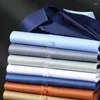 Men's Dress Shirts Green Shirt Quality Long Sleeved Solid Color Business Professional Elastic Wrinkle Resistant Silk Smooth Formal