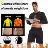 Sauna Top For Men Weight Loss Zipper Thin Long Sleeve Sweat Jacket Slimming Fat Burner Body Shaper Gym Sportwear