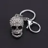 Keychains European And American Style Skull KeyChain Big Crystal Purse Bag Ornament Car Key Accessories Men Women Fashion Pendant204p