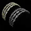 Fermagli per capelli CZ Zircone Tiara Corona Cubic Zirconia Copricapo per le spose Regalo delle donne Copricapo Fascia Accessori da sposa Gioielli da sposa