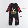 Familjsmatchande kläder julfader mamma barnkläder toppbyxor outfit gitter xmas sömnkläder pjs set baby romper 231207