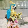 Блоки Строительный блок, украшение для растений в горшках с изображением попугая, яркий цвет, в качестве праздничного подарка для друзей R231208