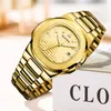 Autres montres LIGE Fashion Gold Watch Femmes Dames Creative Acier Bracelet Femme Femme Étanche Horloge Relogio Feminino 231207