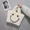 Evening Bags Shoulder Bag aplush smiley handbag buckle shoulder bag cute soft ladies chainladies faux fur female party little girlChristmas gift 231207