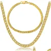 Chains K 3.5Mm Female Gold Necklace Water Wave Chain Simple Fashion Wholesalechains Drop Delivery Jewelry Necklaces Pendants Otnte