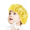 Baby Satin Double Deck Night Cap Barn Eastic Justerable Shower Caps Kids Bonnet Hair Hat DD501