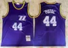 Mitchell e Ness 1996-97 Basquete 32 Karl Malone Jersey Clássico Vintage 12 John Stockton 44 Pistol Pete Maravich Jerseys Curto Costura Respirável Camisa Esportiva