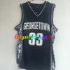 Allen Iverson Patrick Ewing Georgetown Hoyas College Basketball Jerseys Blue Grey Size S-xxl