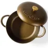 Dutch Ovens Home Four hollandais en fonte pré-assaisonnée bronzée de 5 litres avec couvercle 231207