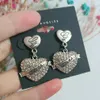 Charm Trendy Gold Color Heart Earrings With Korean Gold Silver Love Letter Fashion Jewelry 231208