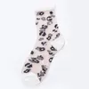 Women Socks 3 Pairs Transparent Sexy Leopard Glass Silk Breathable Mesh Summer Thin Female Middle Tube Scks