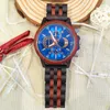 Wristwatches Wood Watch For Men Fashion Quartz Clock Men's Wooden Hand Wrist Watches Halloween Gift Husband Drop