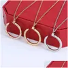Pendant Necklaces Designer Gold Necklace For Men And Women Trendy Jewlery Design Stainless Steel Nail Gifts Drop Delivery Jewelry Pend Dhhl9