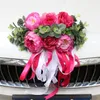 装飾的な花の花輪人工花ウェディングカーデコキットロマンチックな偽物ローズフローラルバレンタインデイパーティーフェスティバル装飾用品結婚小道