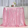 Table Skirt Pink Sequin Table Skirts for Wedding Party Christmas Decorations Birthday Baby Shower Thanksgiving Halloween Tablecloth Supplies 231207