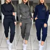 Pantalon deux pièces pour femmes 2 ensemble survêtement imprimé printemps automne fermeture éclair manches longues veste pantalon sport Jogging costume femme Streetwear tenues 231207