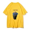 남자 T 셔츠 여름 재미 나는 아이들을 먹는 아이들 프린트 코튼 티셔츠 스트리트웨어 남자 패션 짧은 슬리브 셔츠 o-neck tees 탑 의류