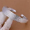 Bangle Wholesale Silver Plated Luxury Chain Bracelets Bangles Cuff For Women Fashion Classic Party Wedding Jewelry Adjustable