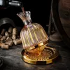 Bar Tools 360 Rotating Wine Decanter Tumbler 1500ml Dispenser Crystal Glass Bottle Aerator Mirror Jug Gift Decoration 231207