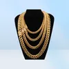 8mm10mm12mm14mm16mm Miami Cuban Link Chains Stainless Steel Necklaces CZ Box Lock Gold Chain for Men Hip Hop jewelry5973005