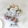 Kopfbedeckung Haarschmuck CC Blumenkronen Hochzeit für Frauen Verlobung Kopfschmuck Brautjungfern Haarbekleidung 100 handgefertigter Kranz 8613 231207