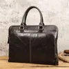 Briefcases Men's Genuine Leather Cowhide Suitable For Men 16 Inch Laptop Bag Business Messenger Mens Office Luxury Designer Bags