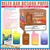 Relfx Bar BC5000 Bladerdeeg Wegwerp Vape Pen 15 ml Pod 650 mAh Oplaadbare Batterij Groothandel Vape Rookwolken 5 k Elektronische Sigaret