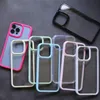 Candy Bumper Clear Cases For iPhone 15 14 13 12 11 Pro Plus 15pro 14pro 13pro Back Cover Crystal Simple Transparent Shockproof DIY Cell Phone Case 700PCS