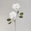 الزهور الزخرفية 1pc الكروشيه الاصطناعي يدويًا باقة زهرة زهرة DIY ديكور حفل زفاف محلية الصنع