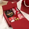 Present Wrap Camellia Packing Box med Hand Holiday Packaging Christmas för att skicka Presents Party Small