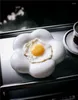 Plates Creative Ceramic Cloud Plate Sallad Dessert Dish Breakfast Poached Egg Steak Tray Funny Gift Flower Set CL90310