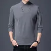 メンズセーター両面ベルベットメンカジュアルセーターファッション汎用秋の冬の長袖ソリッド刺繍ボタンボトムプルオーバー231207