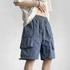 Shorts pour hommes Américain Fonctionnel Grande Poche Outillage Hommes Été Tendance Marque Rétro Cinq Points Pantalon LGBT Lâche Rue Salopette Décontractée