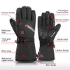 Gants à cinq doigts Gants de moto chauffants Gants de moto chauds d'hiver Guantes Gants chauffants de moto Gants thermiques chauffants rechargeables imperméables 231207