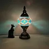 Dekorativa föremål Figurer Klassiska turkiska målat glas lampskärm Romantisk mosaik retro bordslampa sovrumsstudie café hemvist dekoration bordslampa 231207