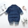 Jumpsuits DIIMUU Baby Children Boys Clothes Rompers Toddler Kids Overalls Denim Pants Casual Long Sleeve Fashion Trousers 231207