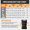 Men Waist Trainer Polyester Sweat Enhancing Vest Body Shaper For Weight Loss Sauna Suit Fiess Shapewear Tank Top Zipper Corset