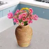 Vases Weaving Rattan Flower Basket Vase Holder Arrangement Dried For Cafe Wedding El Desk Home Decoration