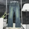 Ontwerper bedrukte denim broek voor dames Letter Design Jeans Flare Pant Dames hoge taille broek