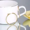 925 Sterling Sliver Gold Gree Kolczyki Modna biżuteria Hoop Wysokiej jakości cyrkon/moissanit