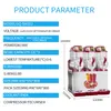 Machine commerciale pour faire fondre la neige, 12l x 3 Smoothies, café, magasin de boissons froides, crème glacée