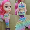 Dolls Princess Mermaid Doll Clothes with Little Toys Accessories Birthday Gifts Dress Kit Set for Kids Girls Children 3 4 5 6 7 231207